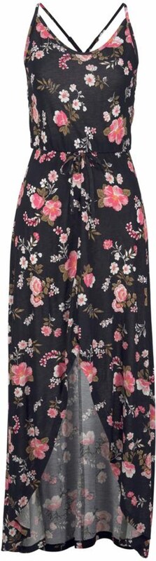 LASCANA Nyári ruhák rózsaszín / fekete