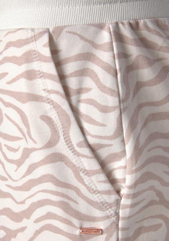 LASCANA Pizsama nadrágok rózsaszín / fehér