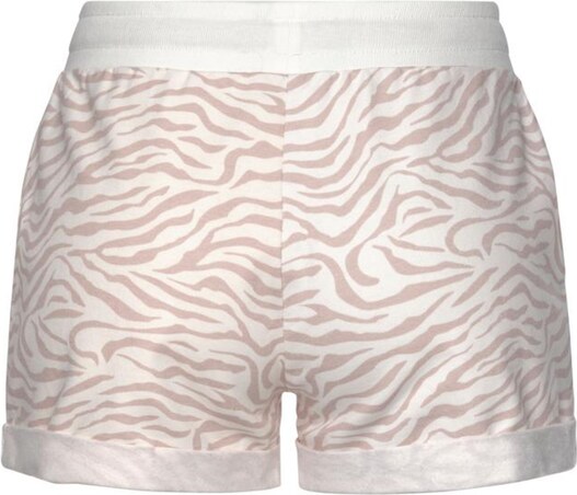LASCANA Pizsama nadrágok rózsaszín / fehér