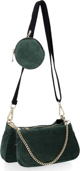 Bőr táska univerzális Vittoria Gotti palackzöld B40