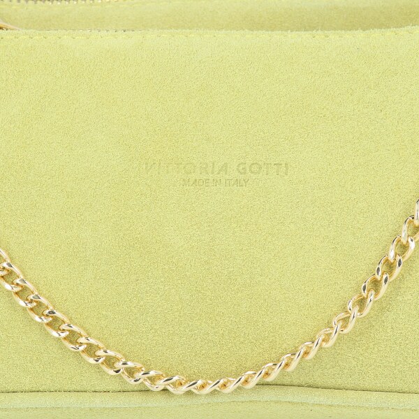 Bőr táska univerzális Vittoria Gotti lime B40