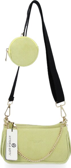 Bőr táska univerzális Vittoria Gotti lime B40