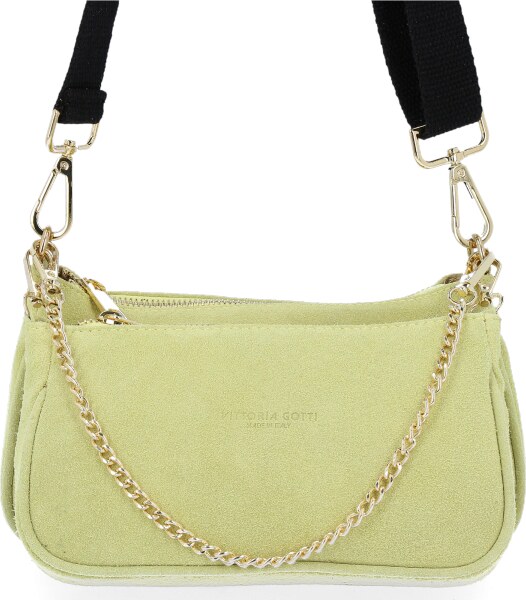 Bőr táska univerzális Vittoria Gotti lime B40