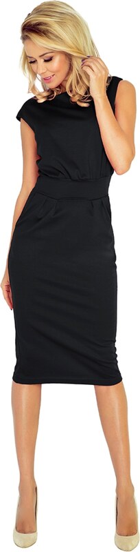 Numoco Fekete midi ruha