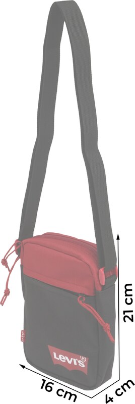 LEVI'S  Válltáska piros / fekete