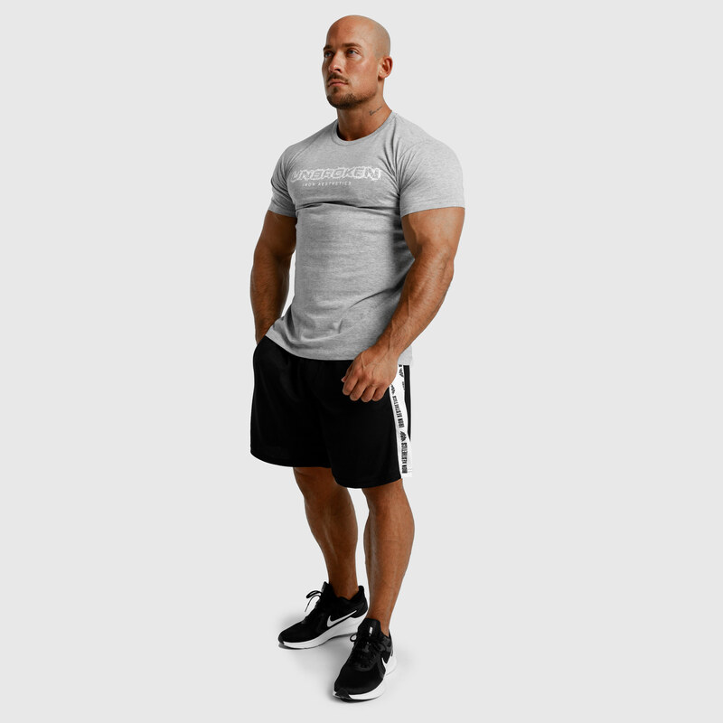 Férfi fitness póló Iron Aesthetics Unbroken, szürke