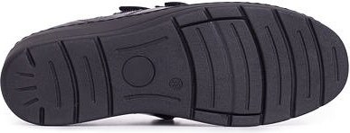 Vlnka Női tépőzáras bőr félcipő Stella, fekete felnőtt cipő