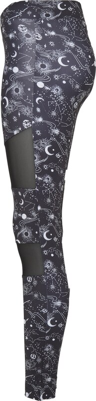 Urban Classics Leggings fekete / fehér