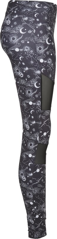 Urban Classics Leggings fekete / fehér