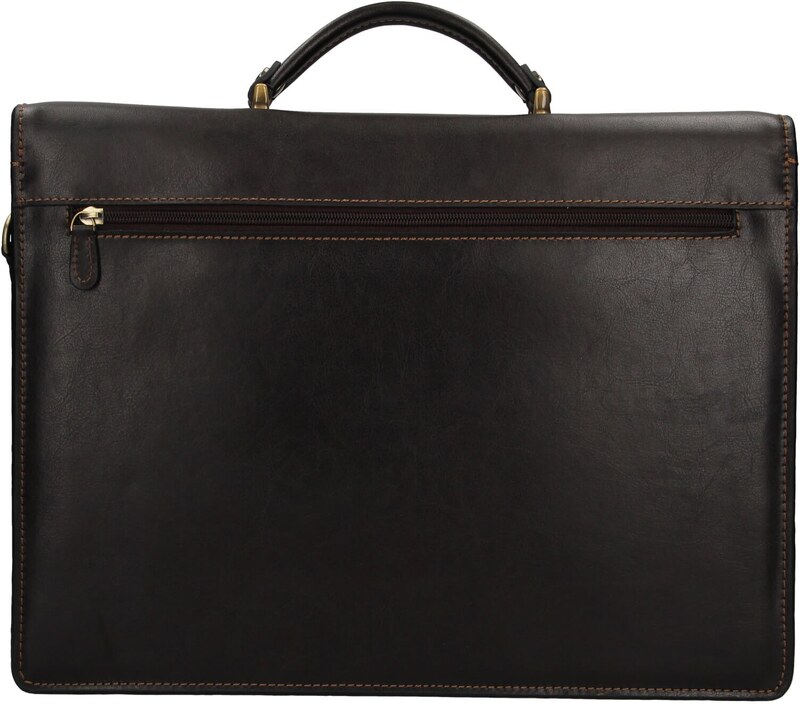 Férfi bőr aktatáska Katana Monaco - sötétbarna