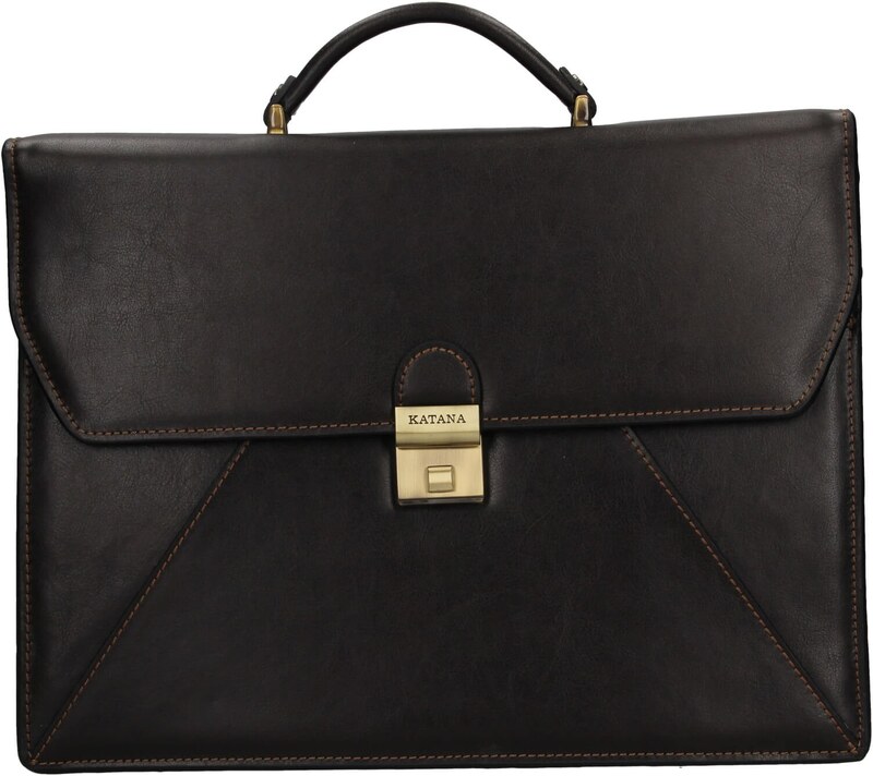 Férfi bőr aktatáska Katana Monaco - sötétbarna