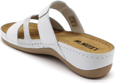 909 LEON Comfort női bőr papucs