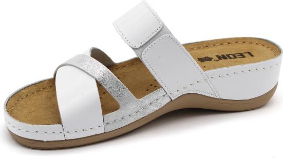909 LEON Comfort női bőr papucs