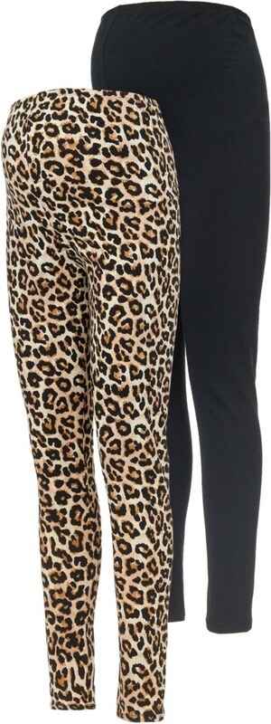 MAMALICIOUS Leggings 'Sanni' bézs / teveszín / fekete