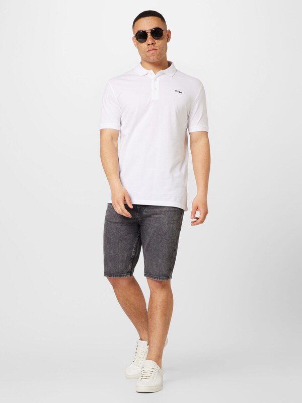 HUGO Póló 'Donos' fekete / fehér