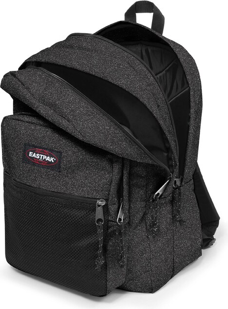 EASTPAK Hátizsák 'Pinnacle' szürke / piros / fekete / fehér