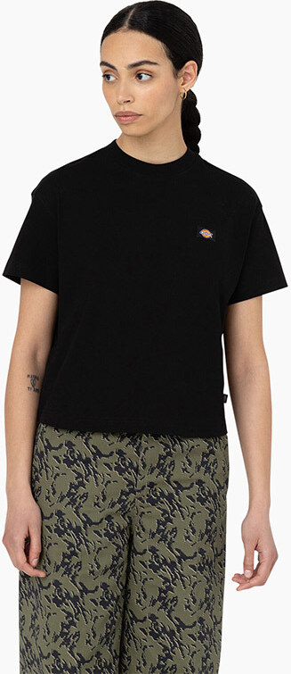 Dickies Oakport Cropped T-Shirt W - Nők - Rövid ujjú póló Dickies - Fekete - DK0A4Y8L-BLK