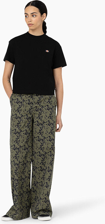 Dickies Oakport Cropped T-Shirt W - Nők - Rövid ujjú póló Dickies - Fekete - DK0A4Y8L-BLK