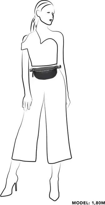 Charm London Fekete stílusos bőr övtáska „Dominica”