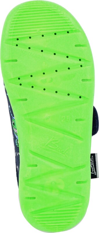 BECK Házi cipő 'Robots' tengerészkék / világoskék / citromzöld / fehér