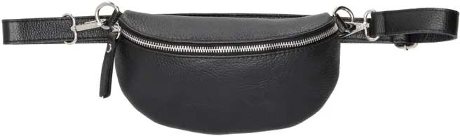 Charm London Fekete stílusos bőr övtáska „Dominica”
