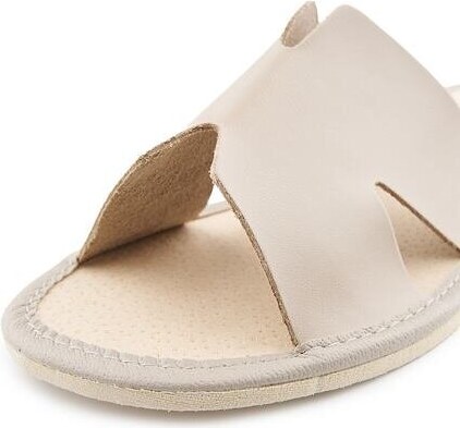 Vlnka Nyitott női nyári bőr papucs, bézs felnőtt cipő