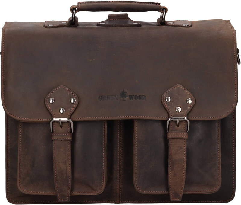 Férfi bőr aktatáska Greenwood Celestin - barna