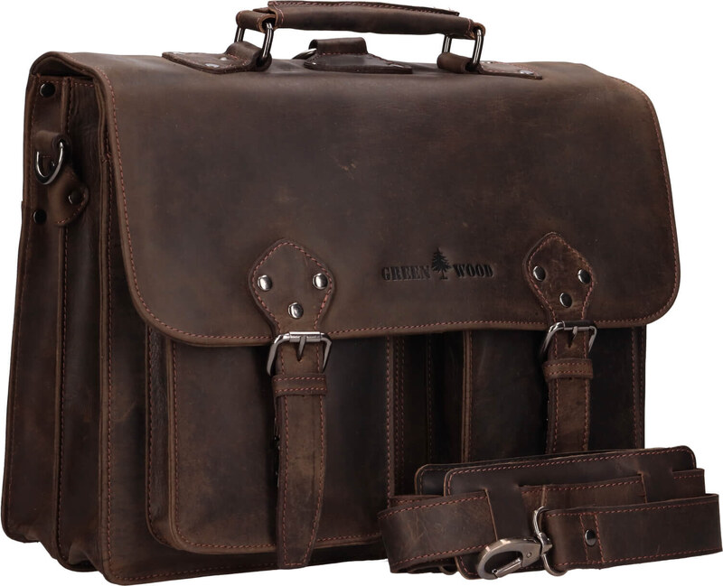 Férfi bőr aktatáska Greenwood Celestin - barna
