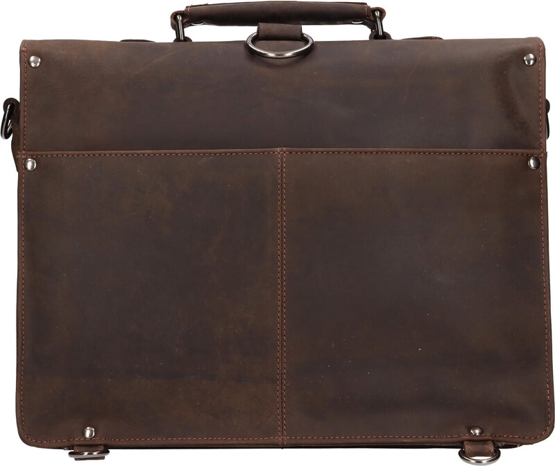 Férfi bőr aktatáska Greenwood Celestin - barna
