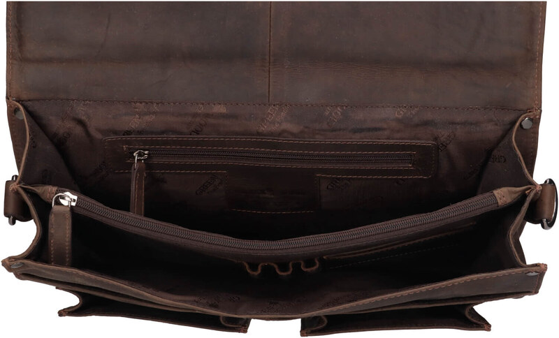 Férfi bőr aktatáska Greenwood Celestin - barna