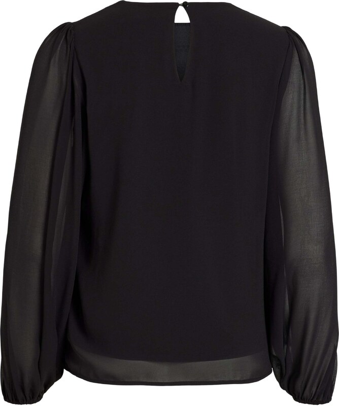 VILA Blúz fekete / ezüst