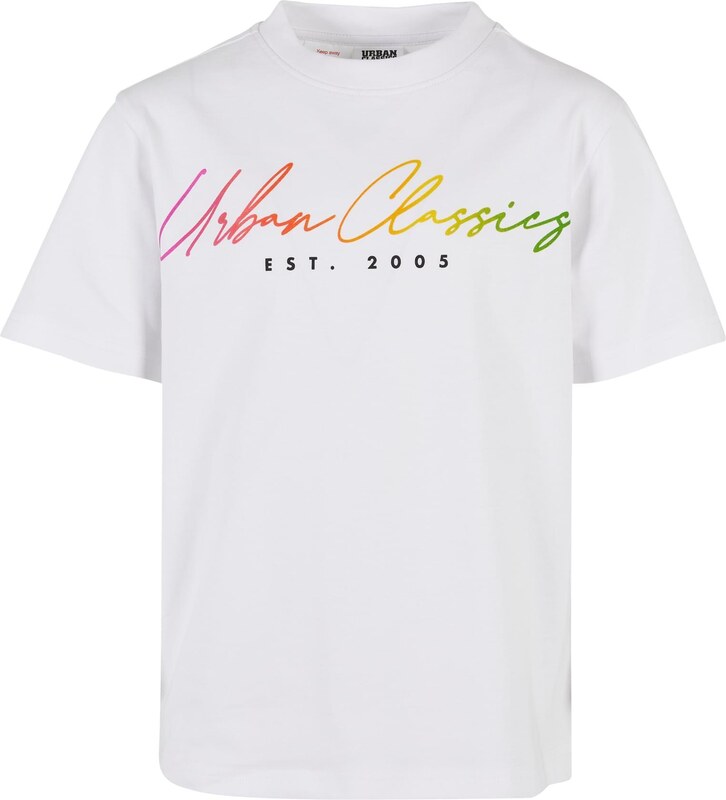 Urban Classics Boys Script Logo T-Shirt White