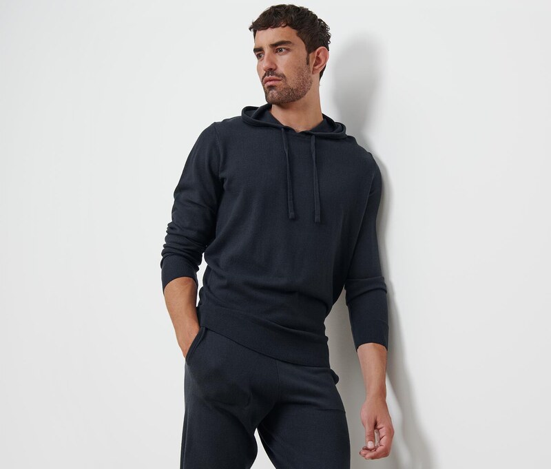 Tchibo Férfi kötött szabadidőfelső, sötétkék