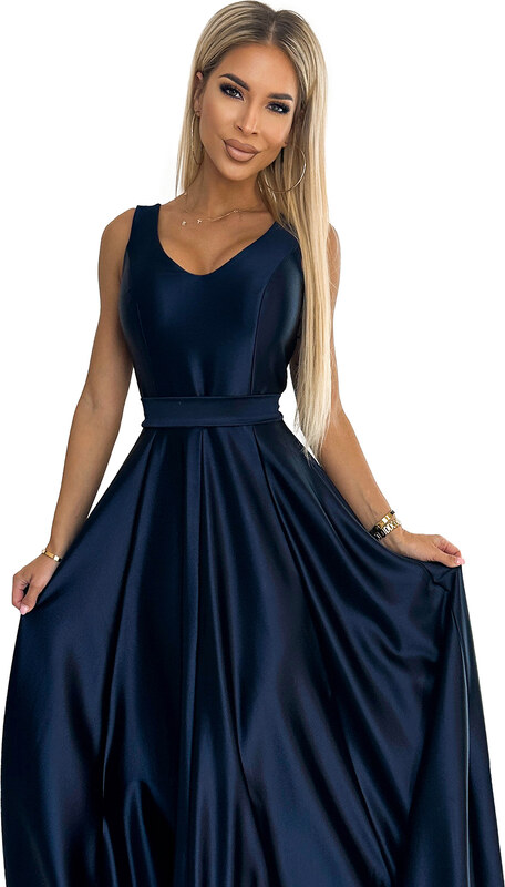NUMOCO Sötétkék alkalmi maxi ruha CINDY 508-1 dark blue