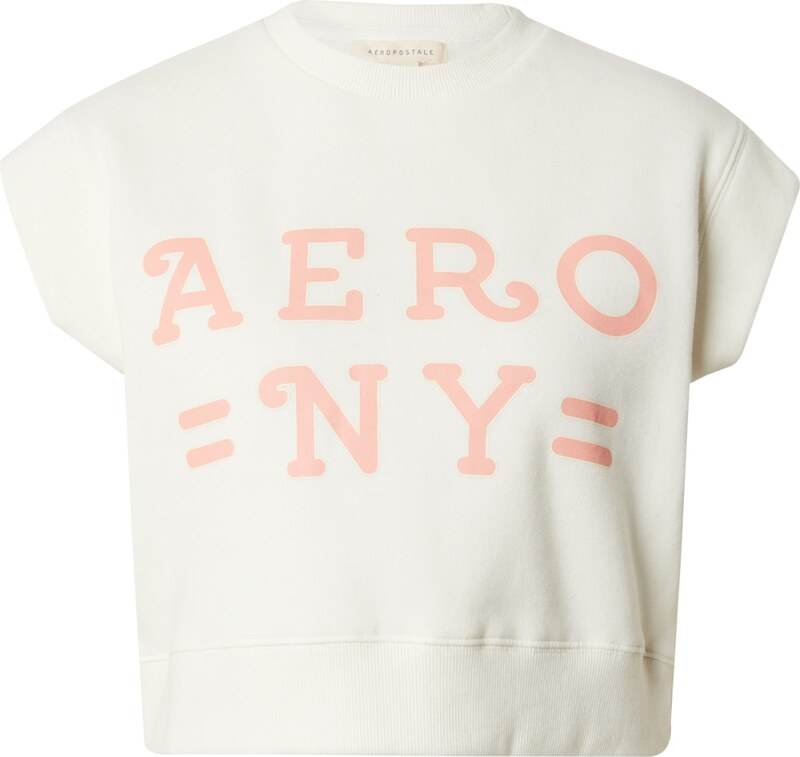 AÉROPOSTALE Póló 'AERO NY' sárgabarack / piszkosfehér