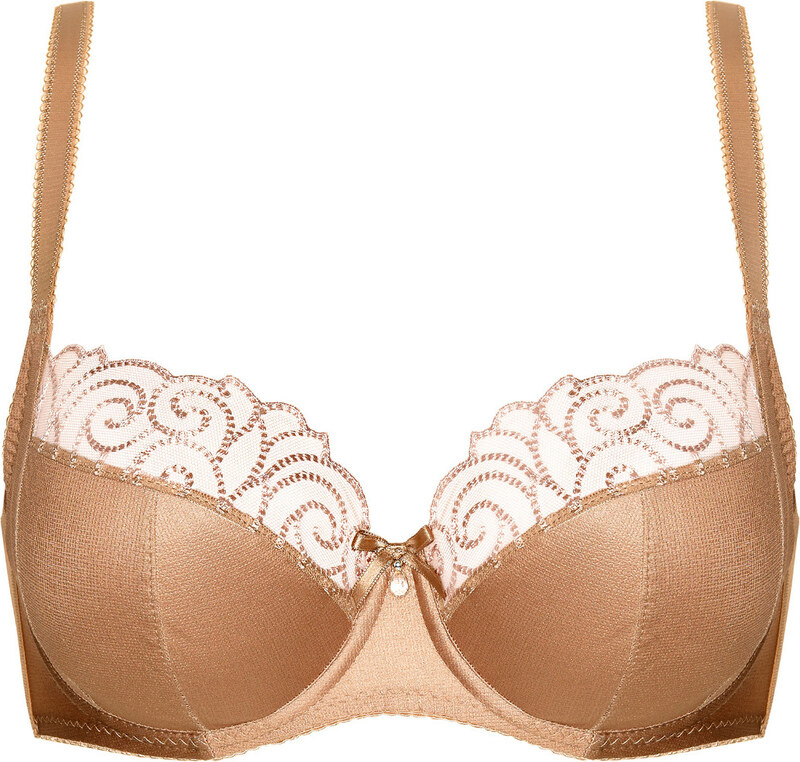 Gorteks Onyx hímzett melltartó bézs színben