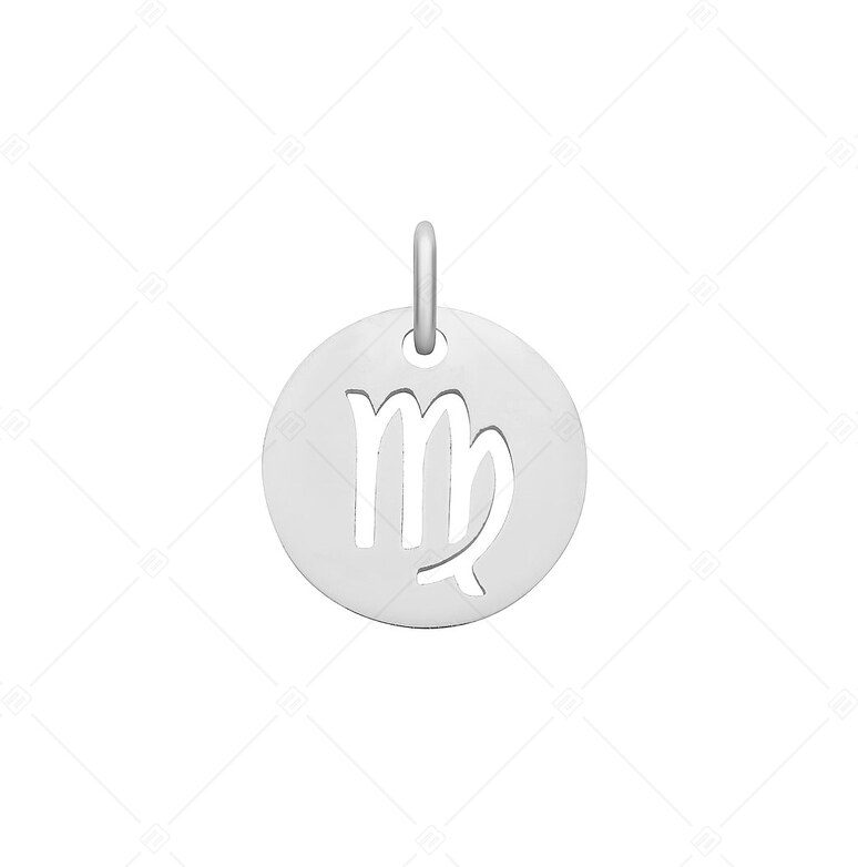 BALCANO - Nemesacél horoszkópos charm, magasfényű polírozással - Szűz