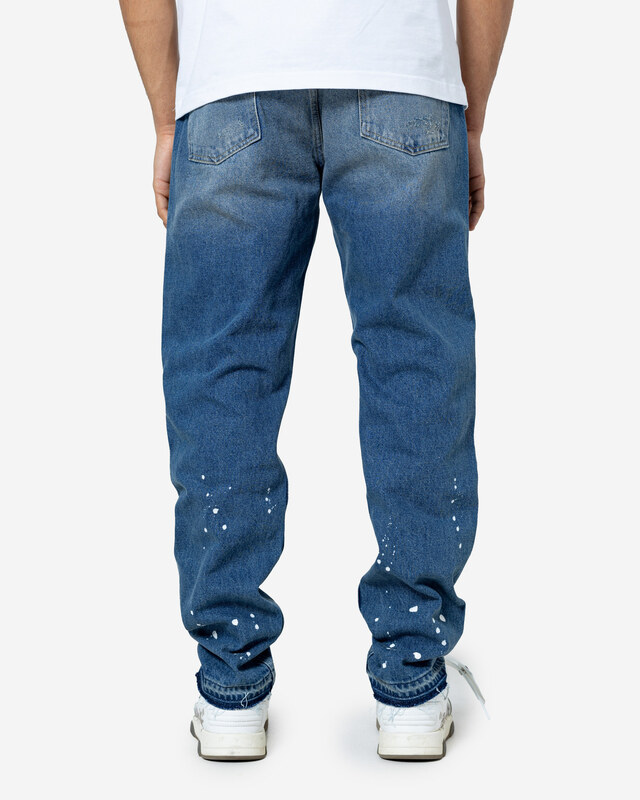 Don Lemme Férfi straight fit farmer Splatter - washed blue