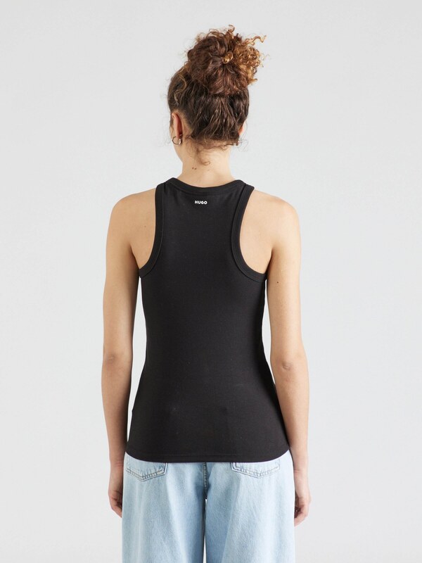 HUGO Top fekete / fehér