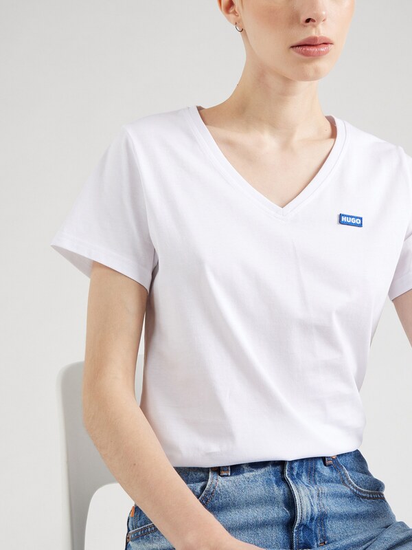 HUGO Póló 'Classic' kék / fehér