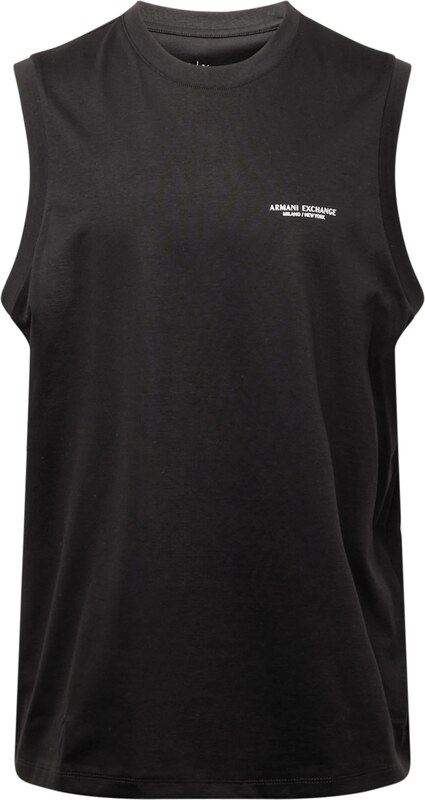 ARMANI EXCHANGE Póló fekete / fehér
