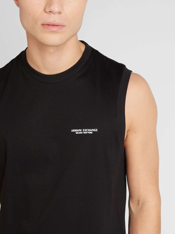 ARMANI EXCHANGE Póló fekete / fehér