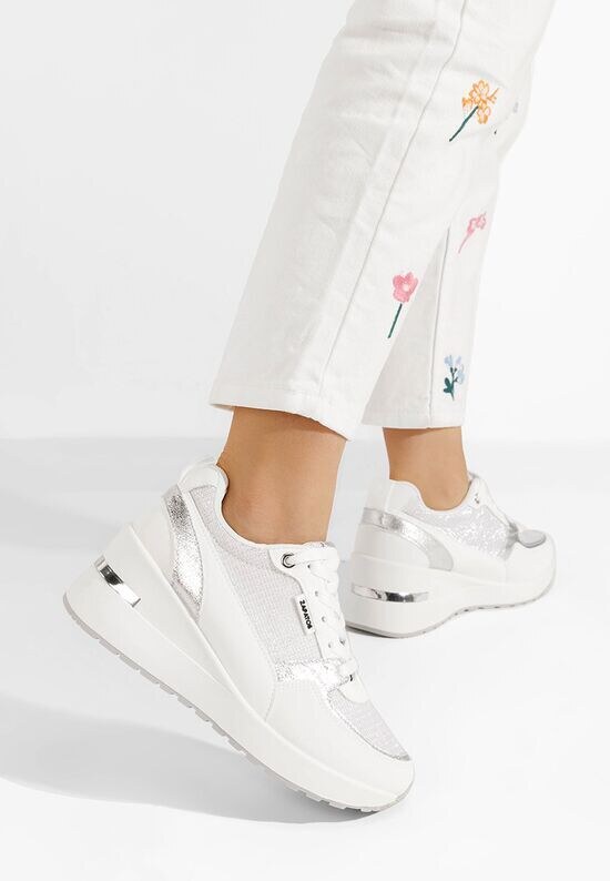 Zapatos Zaneta fehér platform sneaker cipő