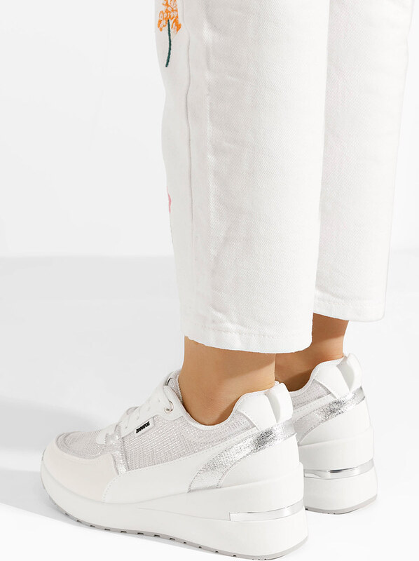Zapatos Zaneta fehér platform sneaker cipő