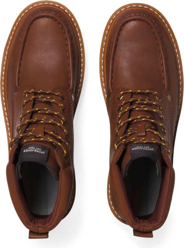 JACK & JONES Fűzős csizma 'JFWARCHWAY' konyak