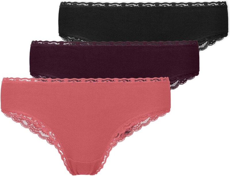 SNOCKS Slip mályva / borvörös / fekete