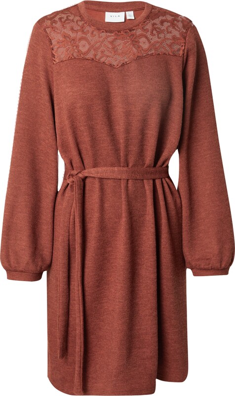 VILA Kötött ruhák 'VIEMMY' rozsdavörös