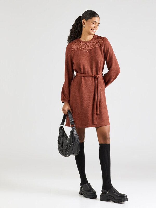 VILA Kötött ruhák 'VIEMMY' rozsdavörös