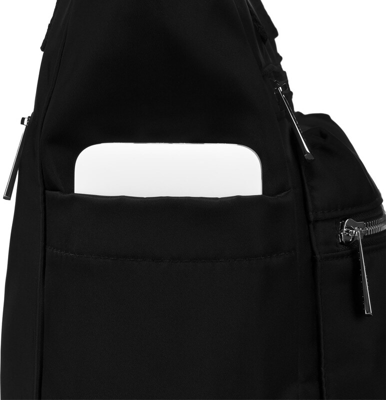 Peterson fekete női shopper táska ezüst részletekkel PTN CTY-06