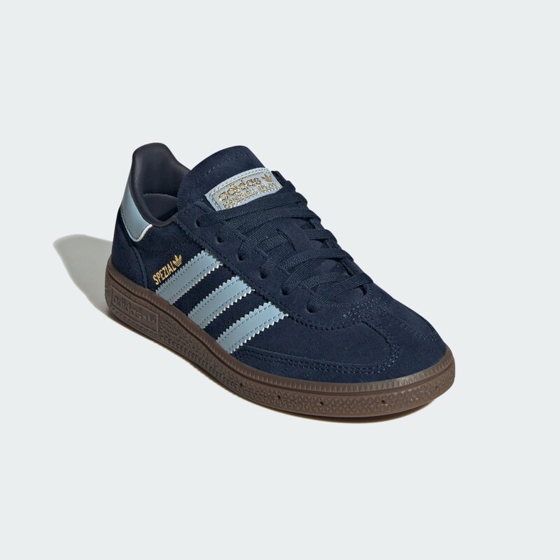 ADIDAS ORIGINALS Sportcipő 'Handball Spezial' tengerészkék / világoskék / barna / arany